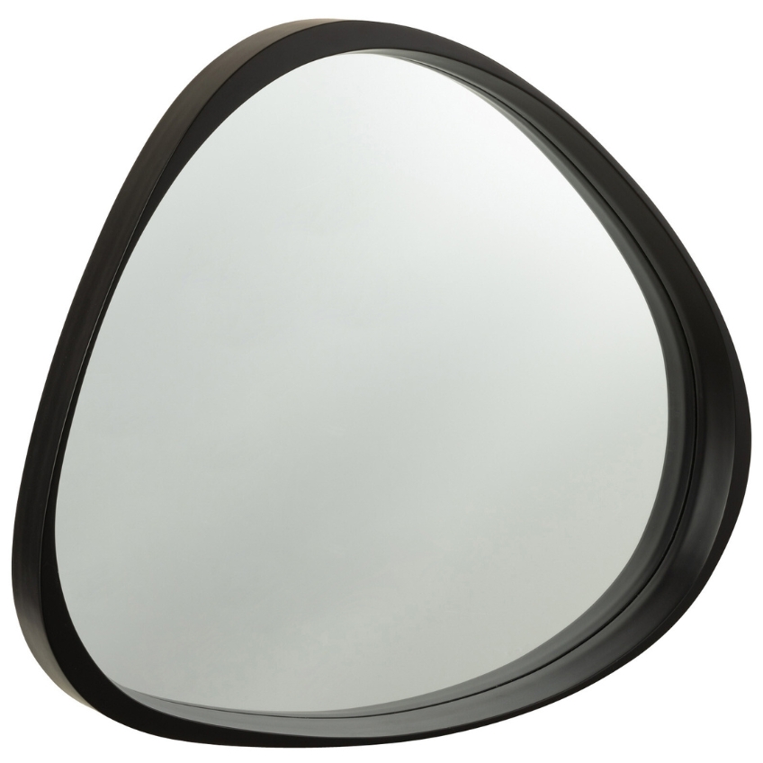Černé lakované zrcadlo J-Line Toni 90 x 99 cm