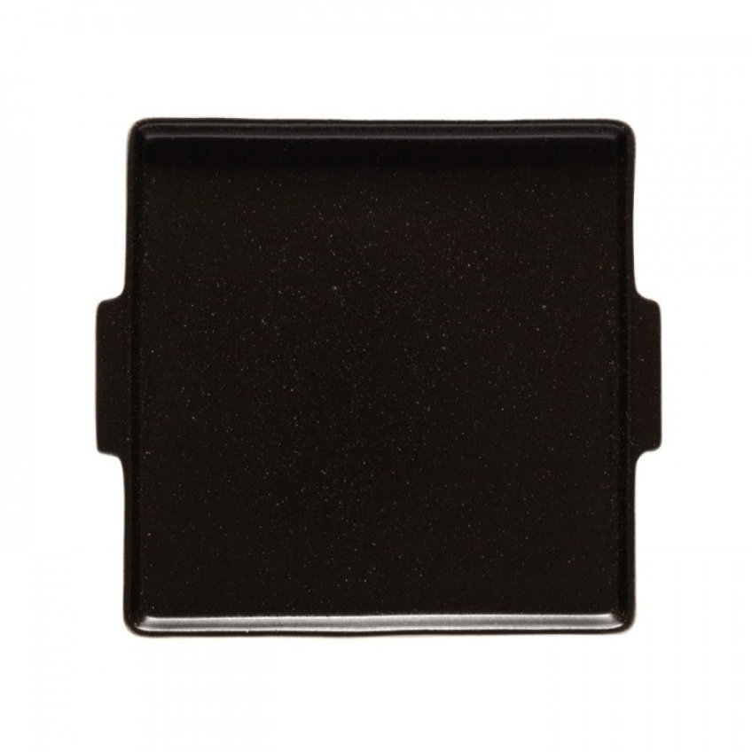 Černý hranatý talíř COSTA NOVA NÓTOS 22 cm
