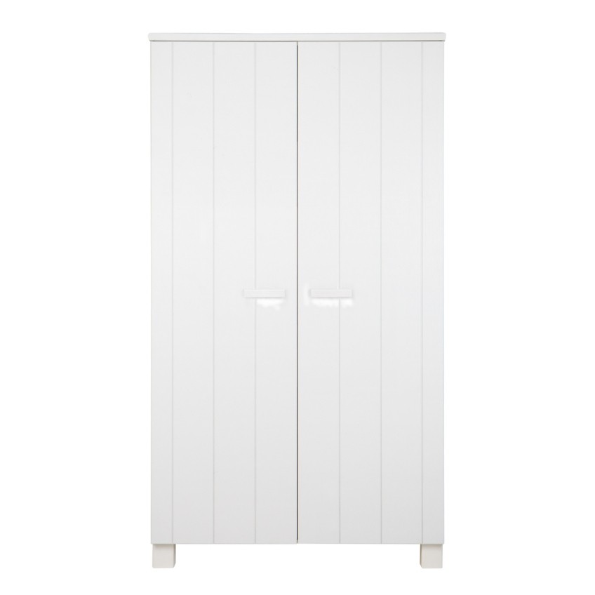Hoorns Bílá dřevěná skříň Koben 202 x 111 cm
