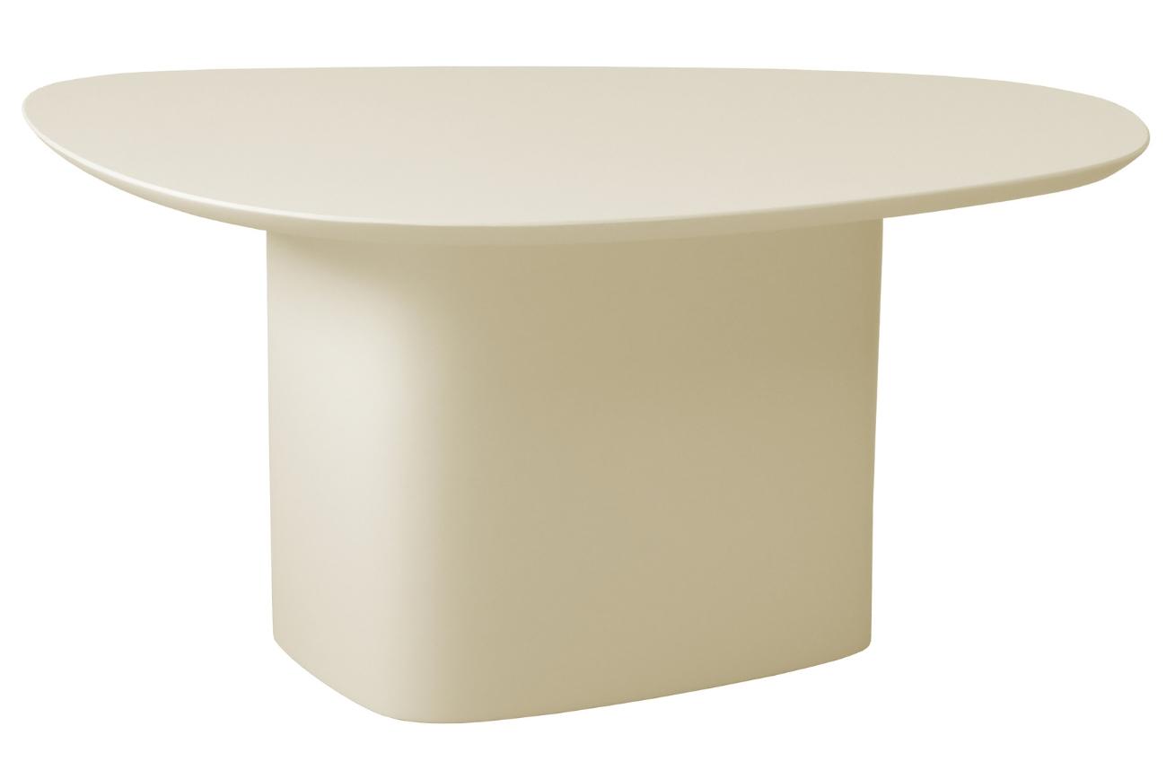 Krémově bílý lakovaný konferenční stolek RAGABA CELLS 90 x 55 cm