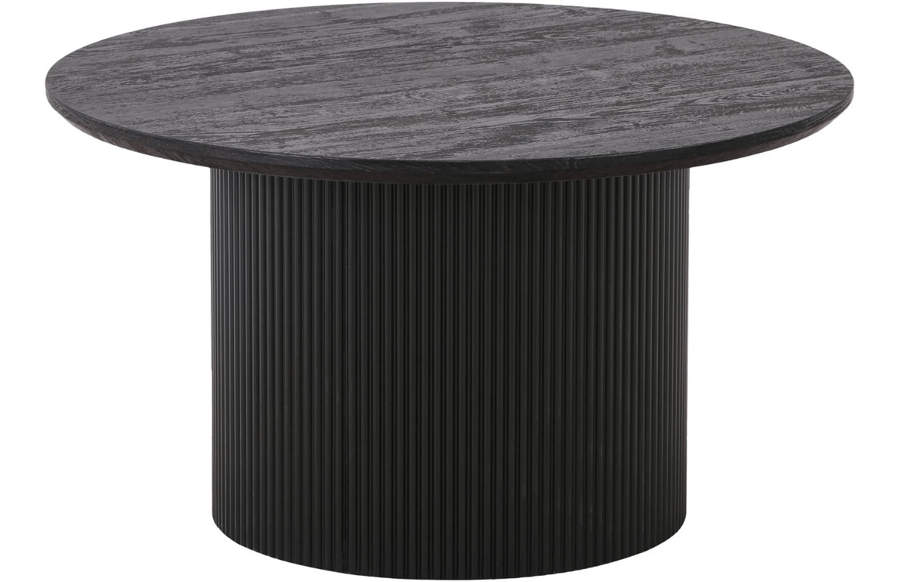 Nordic Living Tmavě hnědý dřevěný konferenční stolek Benovia 80 cm