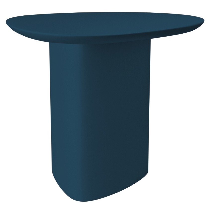 Petrolejově modrý lakovaný odkládací stolek RAGABA CELLS 50 x 50 cm