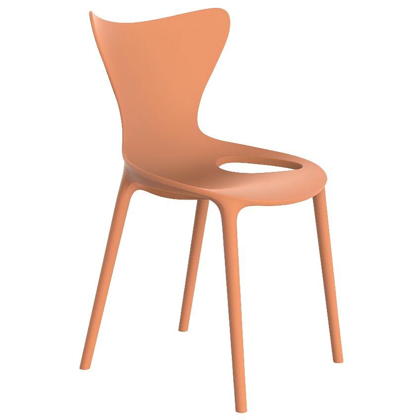 VONDOM Oranžová plastová dětská jídelní židle LOVE MINI