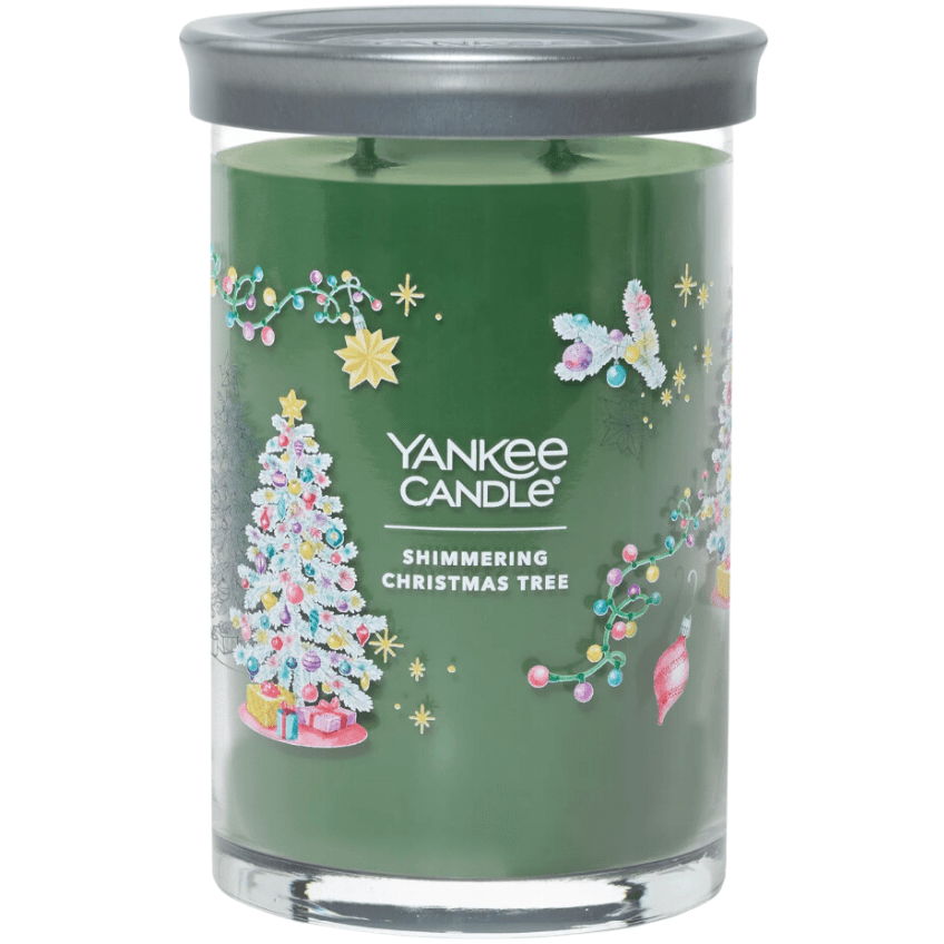 Velká vonná svíčka Yankee Candle Shimmering Christmas Tree Signature Tumbler