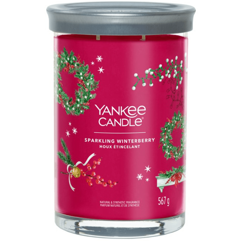 Velká vonná svíčka Yankee Candle Sparkling Winterberry Signature Tumbler