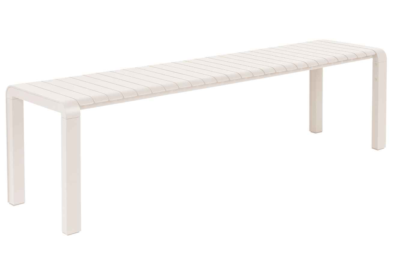 Bílá kovová zahradní lavice ZUIVER VONDEL 175 x 45 cm