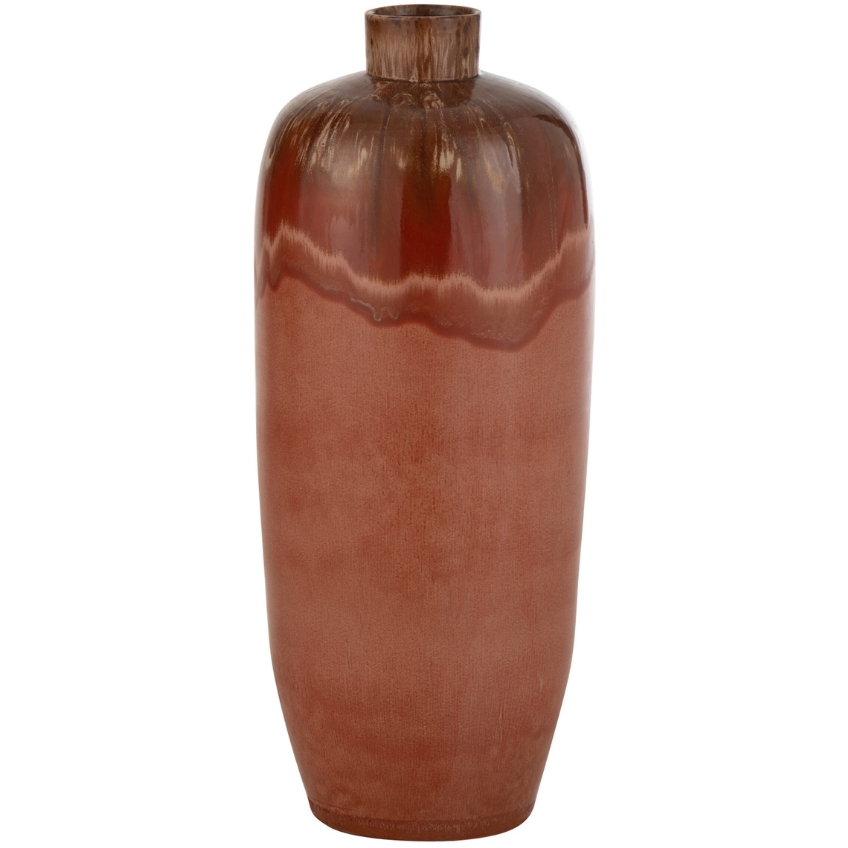 Červená keramická váza J-Line Alina 70 cm