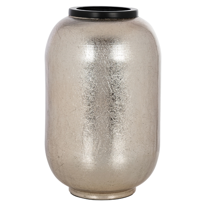Richmond Stříbrná kovová váza Vesna 30 cm