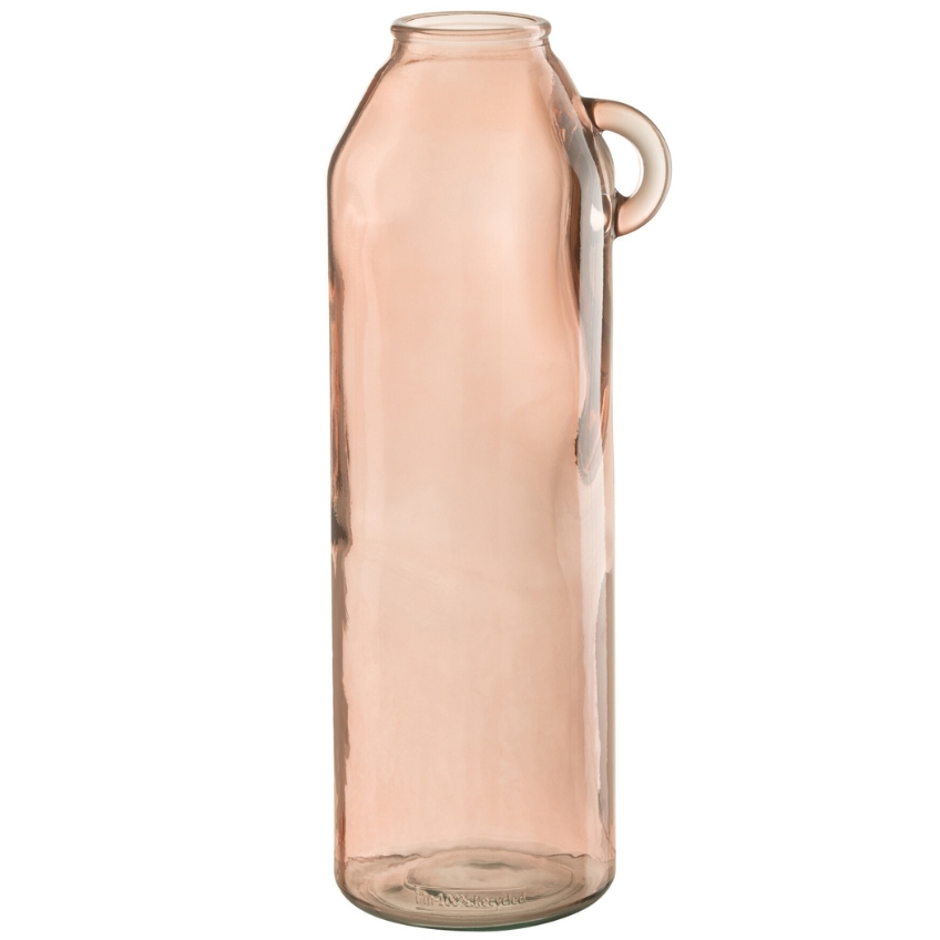 Růžová skleněná váza J-Line Nyland 45 cm