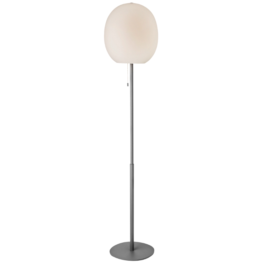 Stříbrná kovová stojací lampa Halo Design Wrong 150 cm