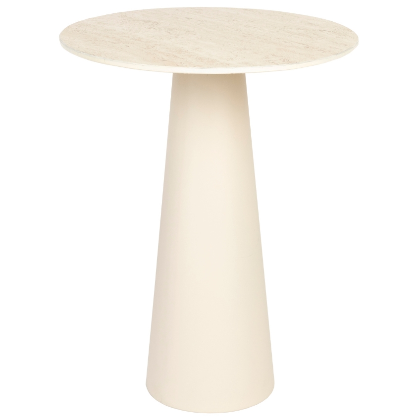 White Label Béžový keramický odkládací stolek WLL JOYA 52 x 40 cm