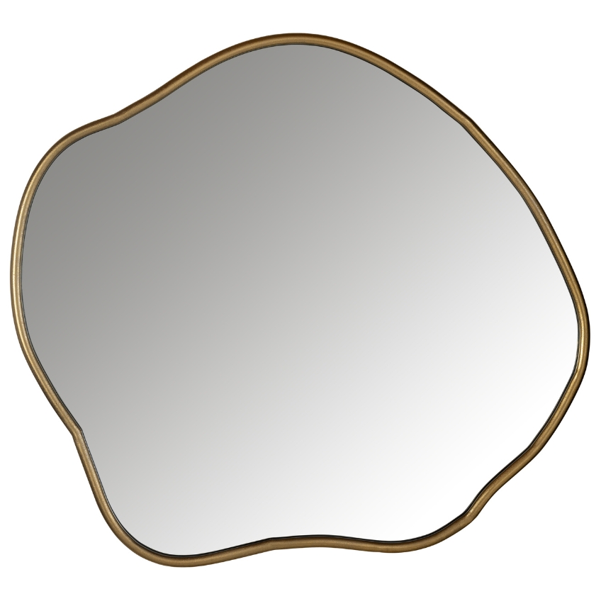 Zlaté kovové závěsné zrcadlo Richmond Allyson 79 x 88 cm