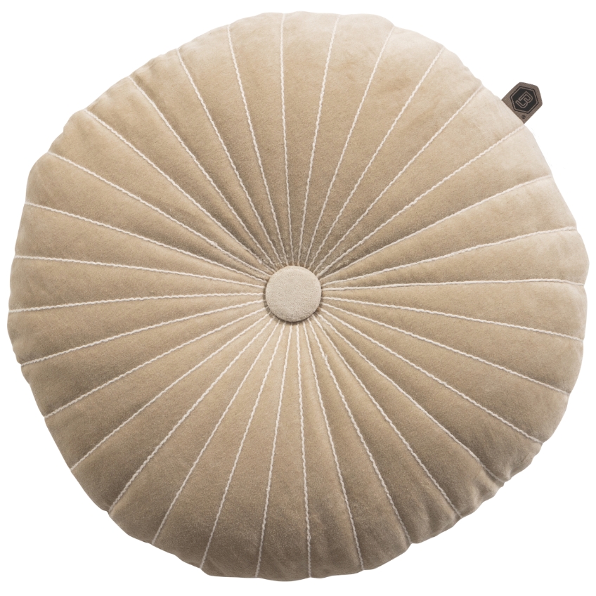 Hoorns Béžový bavlněný polštář Twik 45 cm