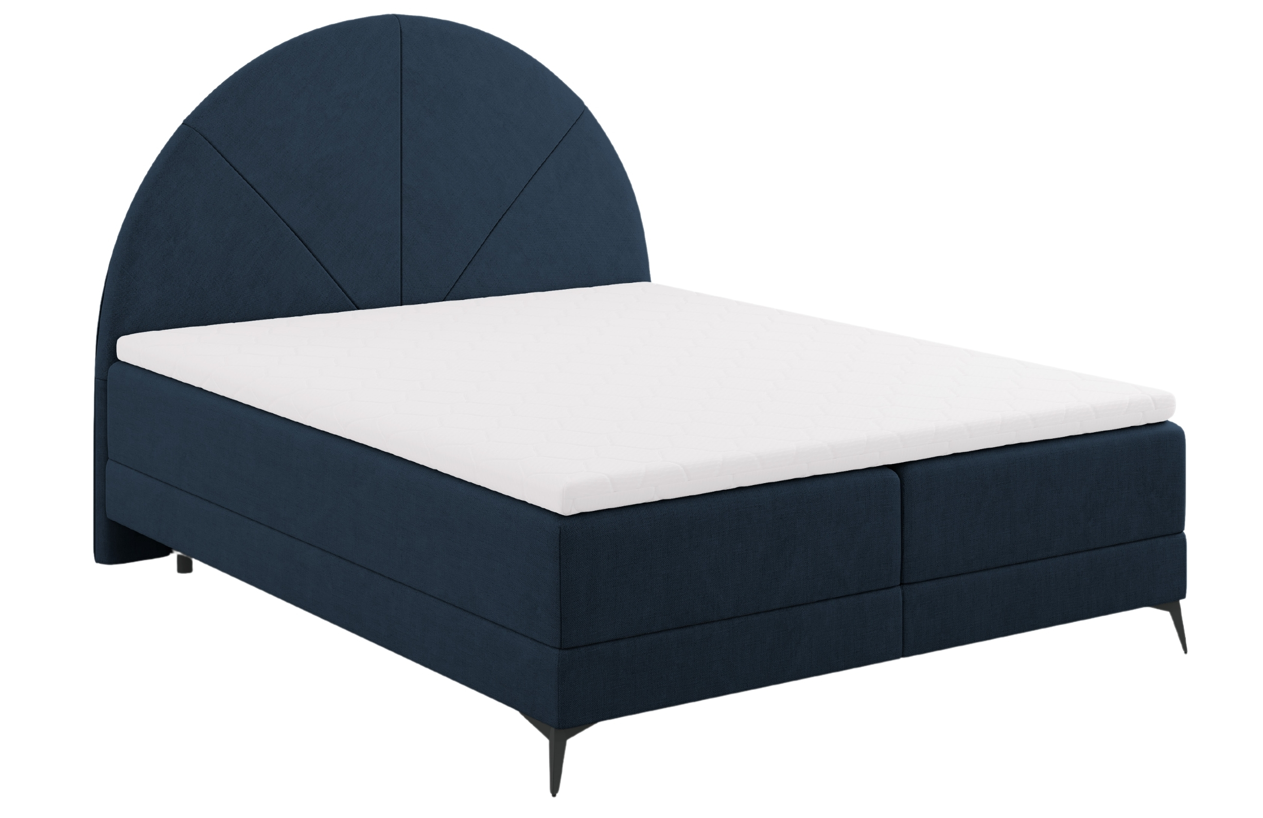 Modrá čalouněná dvoulůžková postel boxspring Cosmopolitan Design Sunset 160 x 200 cm