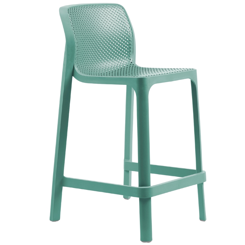 Nardi Tyrkysově modrá plastová zahradní barová židle Net 65 cm