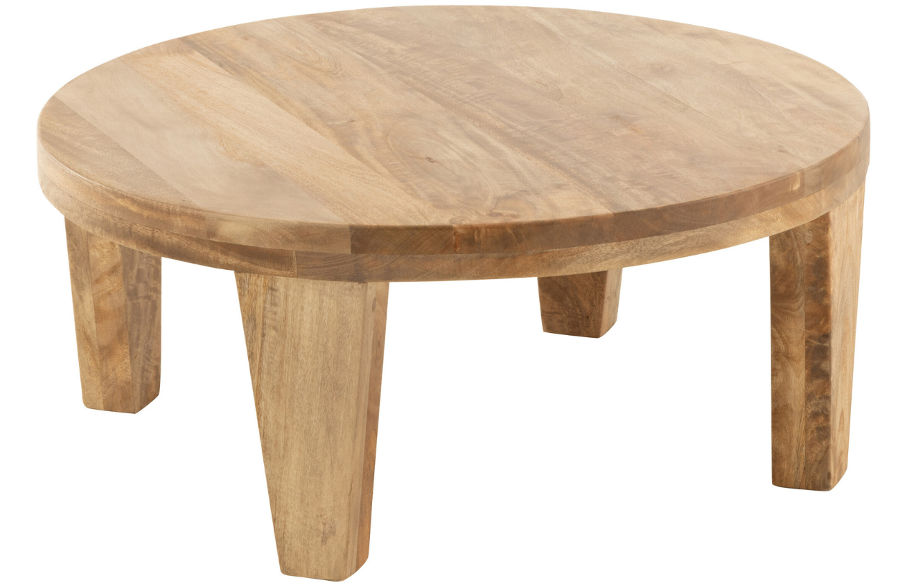 Přírodní dřevěný konferenční stolek J-line Buara 80 cm