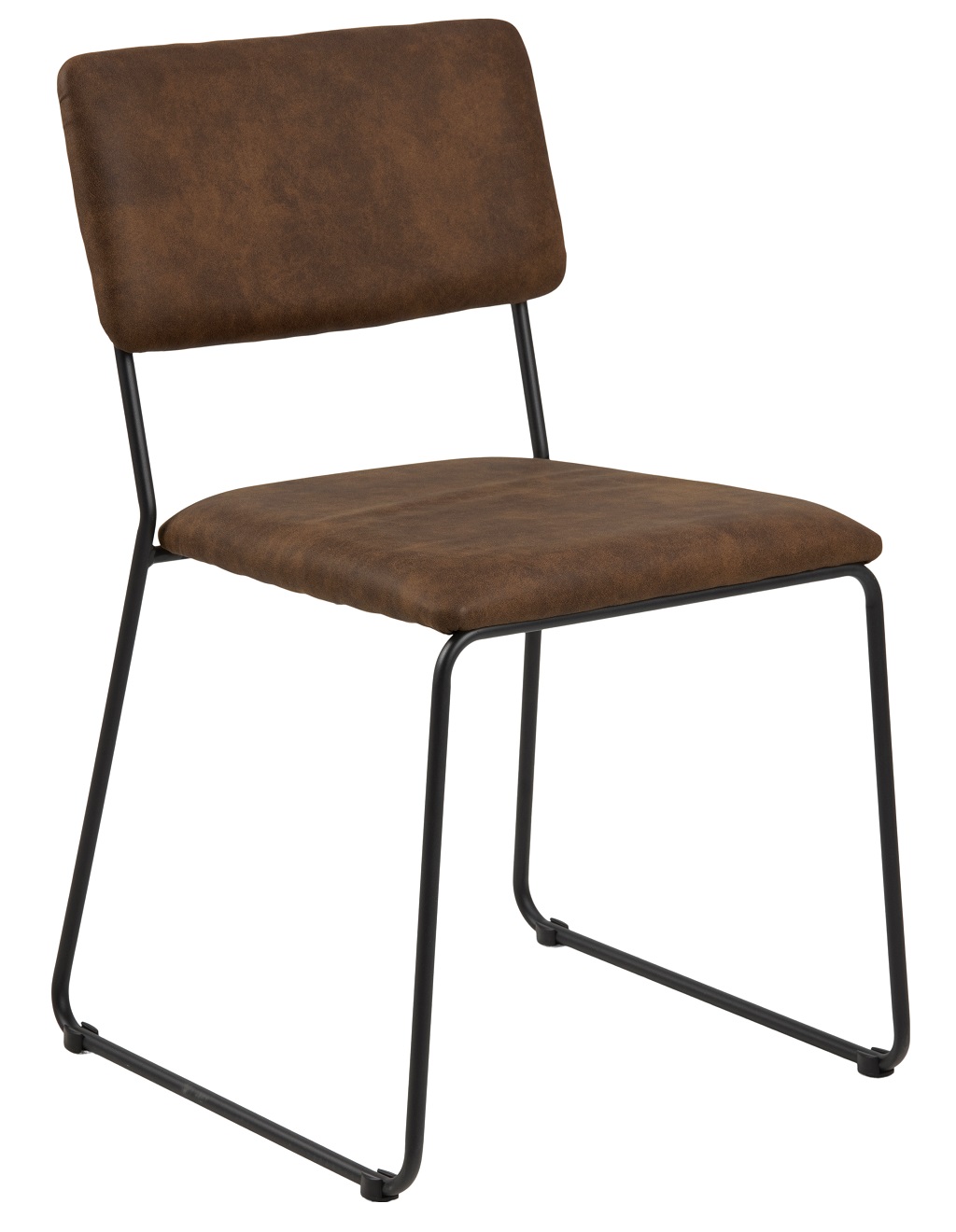 Scandi hnědá koženková jídelní židle Litta
