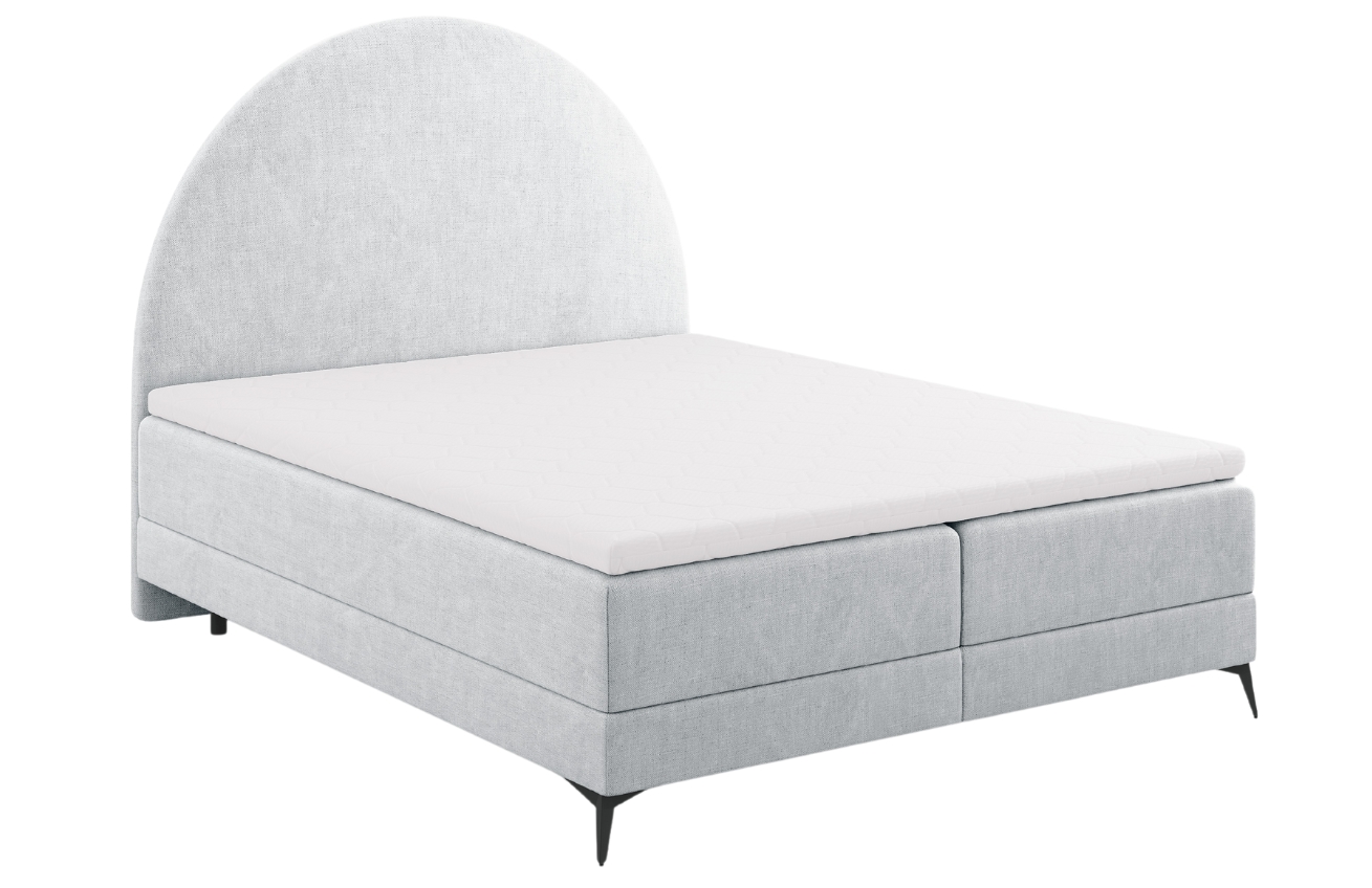 Šedá čalouněná dvoulůžková postel boxspring Cosmopolitan Design Sunrise 180 x 200 cm