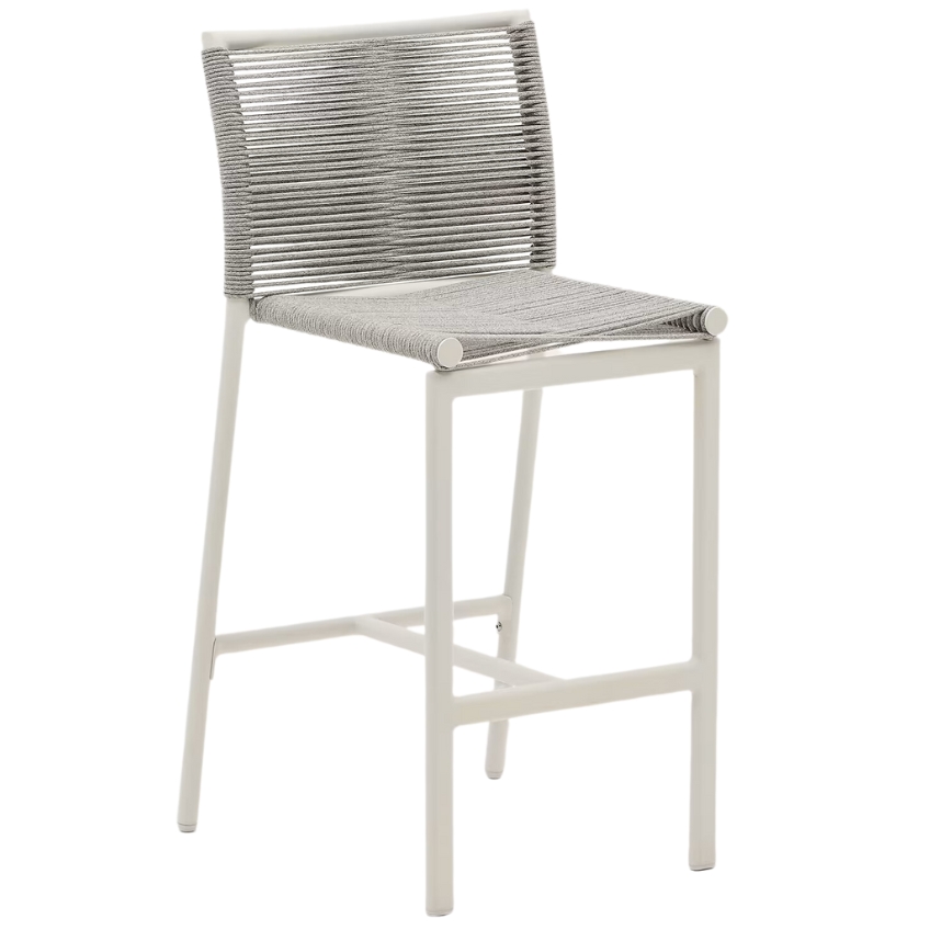 Světle šedá zahradní barová židle Kave Home Culip 65 cm