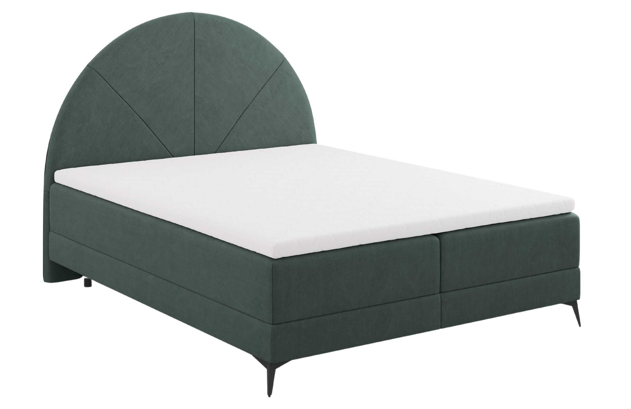 Zelená čalouněná dvoulůžková postel boxspring Cosmopolitan Design Sunset 160 x 200 cm