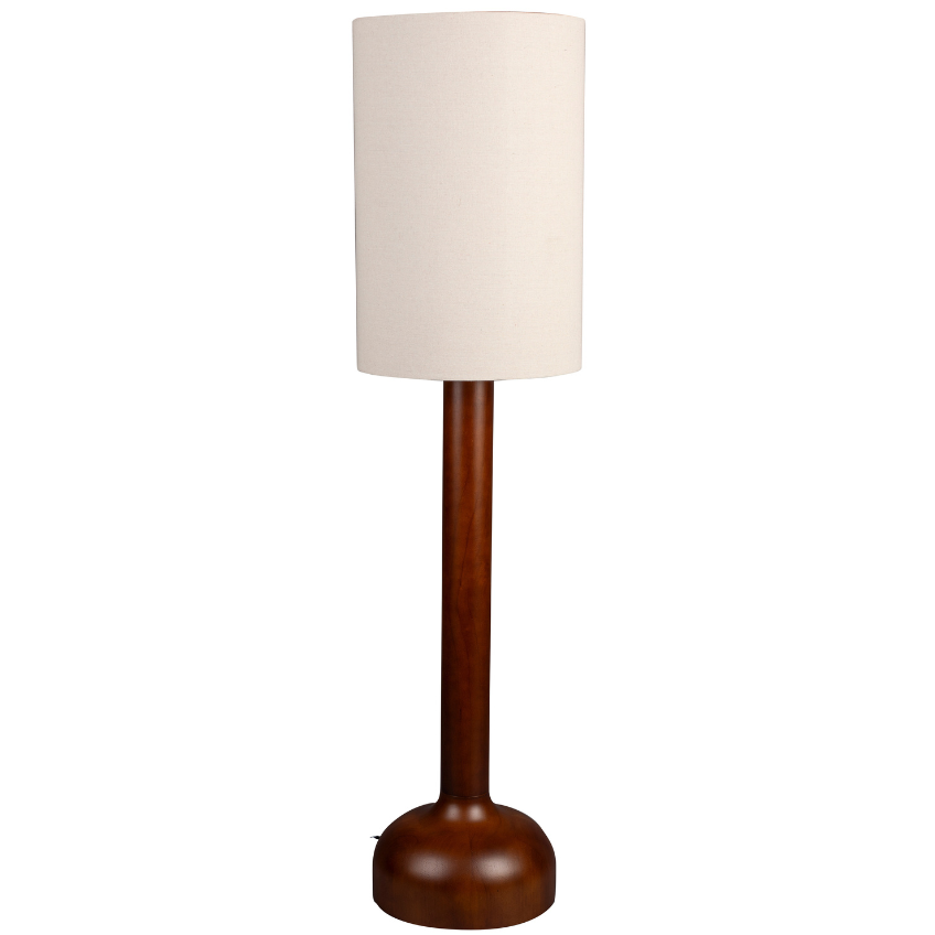 Béžová dřevěná stojací lampa DUTCHBONE JONES 140 cm