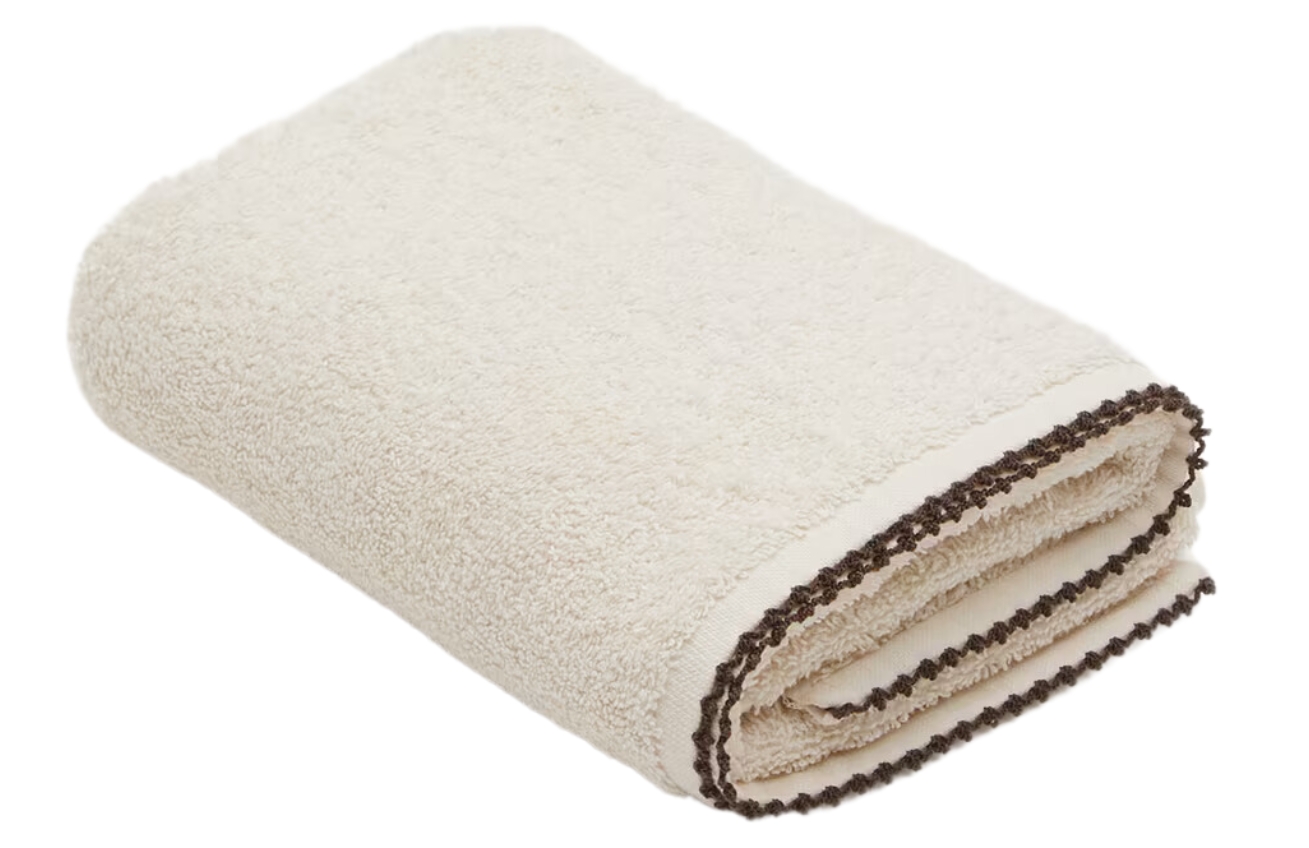Béžový bavlněný ručník Kave Home Sinami 30 x 50 cm