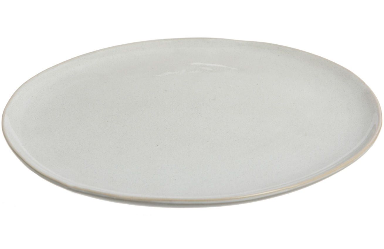 Bílý keramický talíř J-line Neil 34 cm
