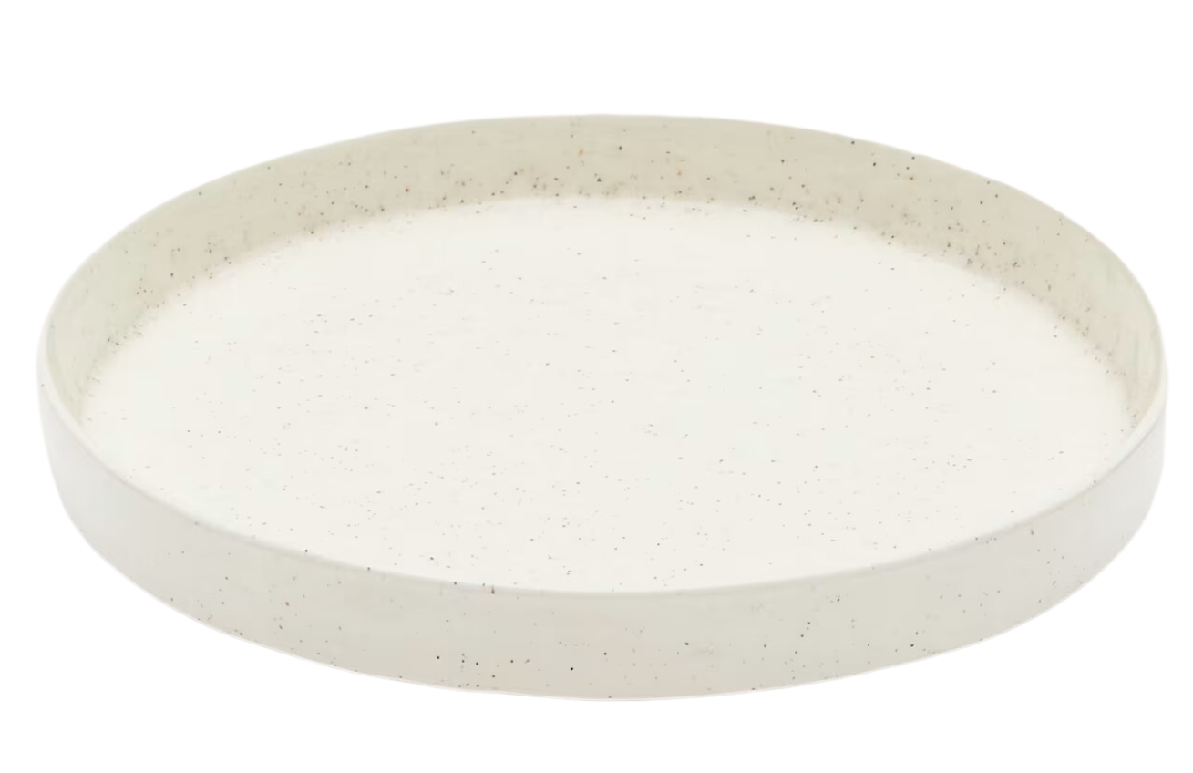 Bílý keramický talíř Kave Home Setisa 22