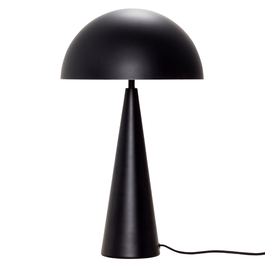 Černá kovová stolní lampa Hübsch Mush 50 cm