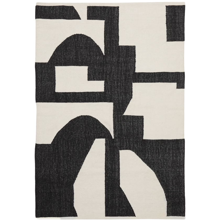 Černobílý koberec Kave Home Sotty 160 x 230 cm
