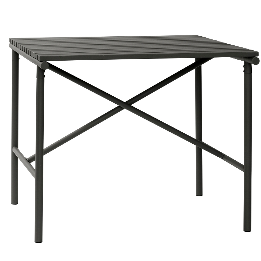 Černý kovový zahradní stůl Hübsch Villa 90 x 90 cm