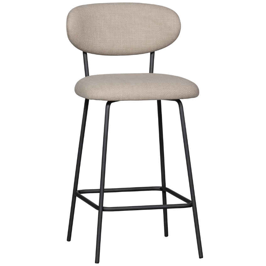 Hoorns Béžová čalouněná barová židle Kiel 66 cm