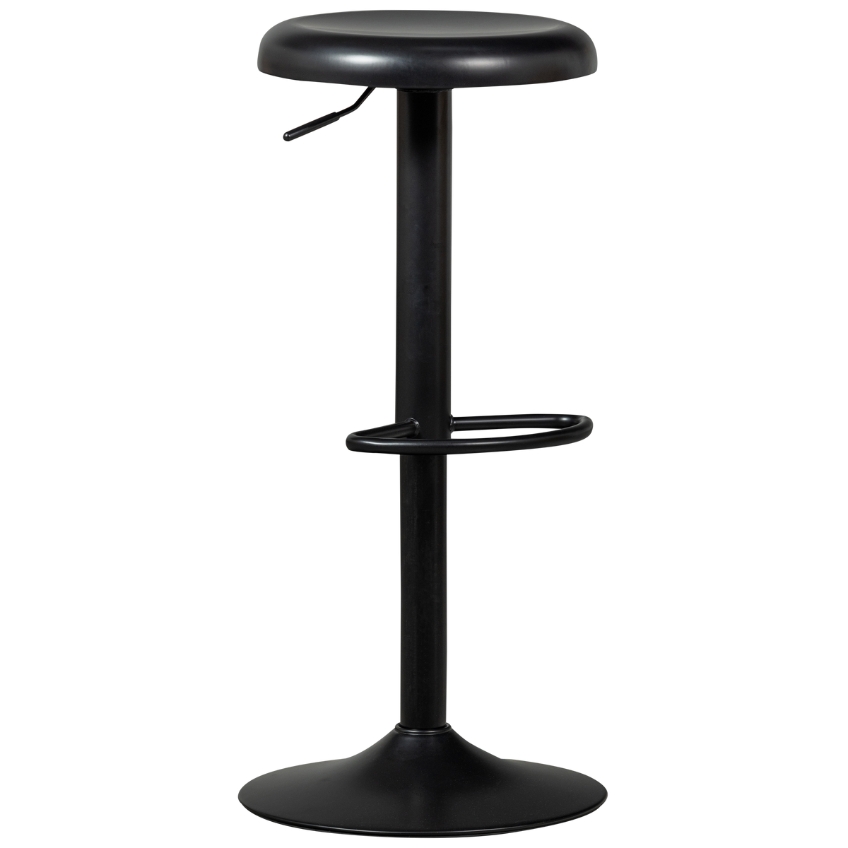 Hoorns Černá kovová barová židle Newton 61-81 cm