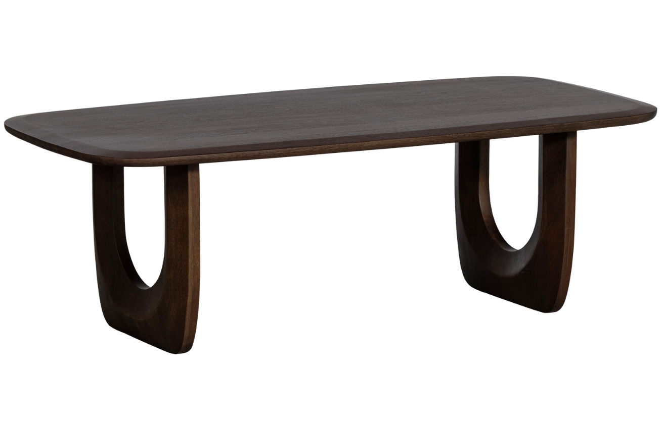 Hoorns Hnědý dřevěný konferenční stolek Freden 120 x 60 cm