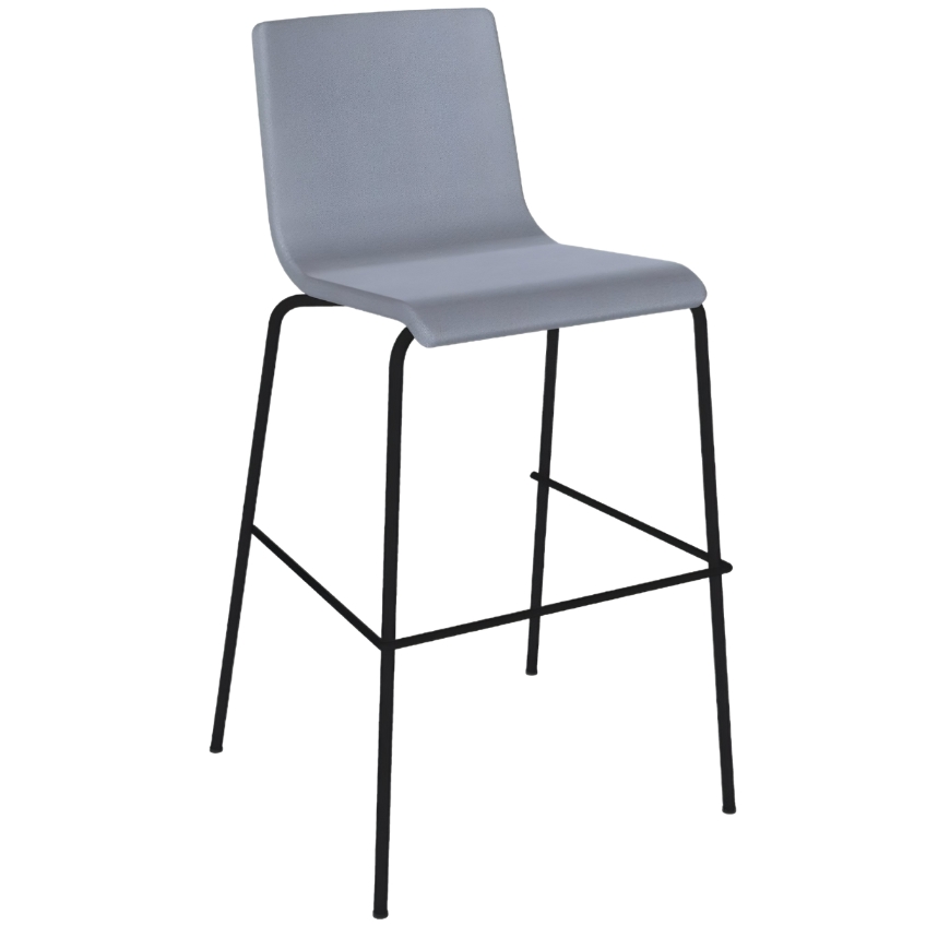 Narbutas Modrošedá čalouněná barová židle MOON 77 cm