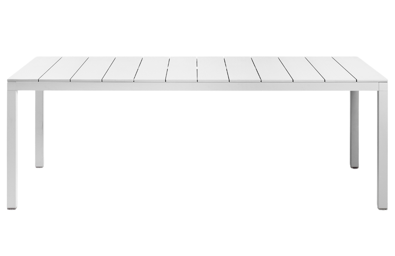 Nardi Bílý hliníkový jídelní zahradní stůl Rio 210 x 85 cm