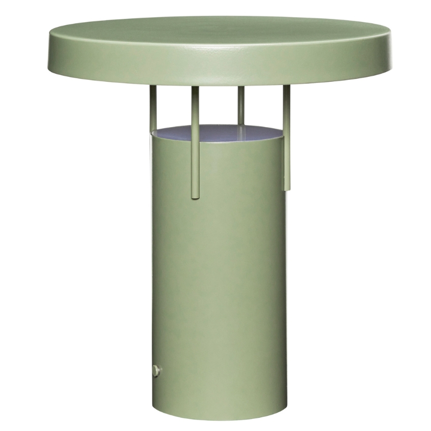 Zelená kovová nabíjecí stolní LED lampa Hübsch BringMe