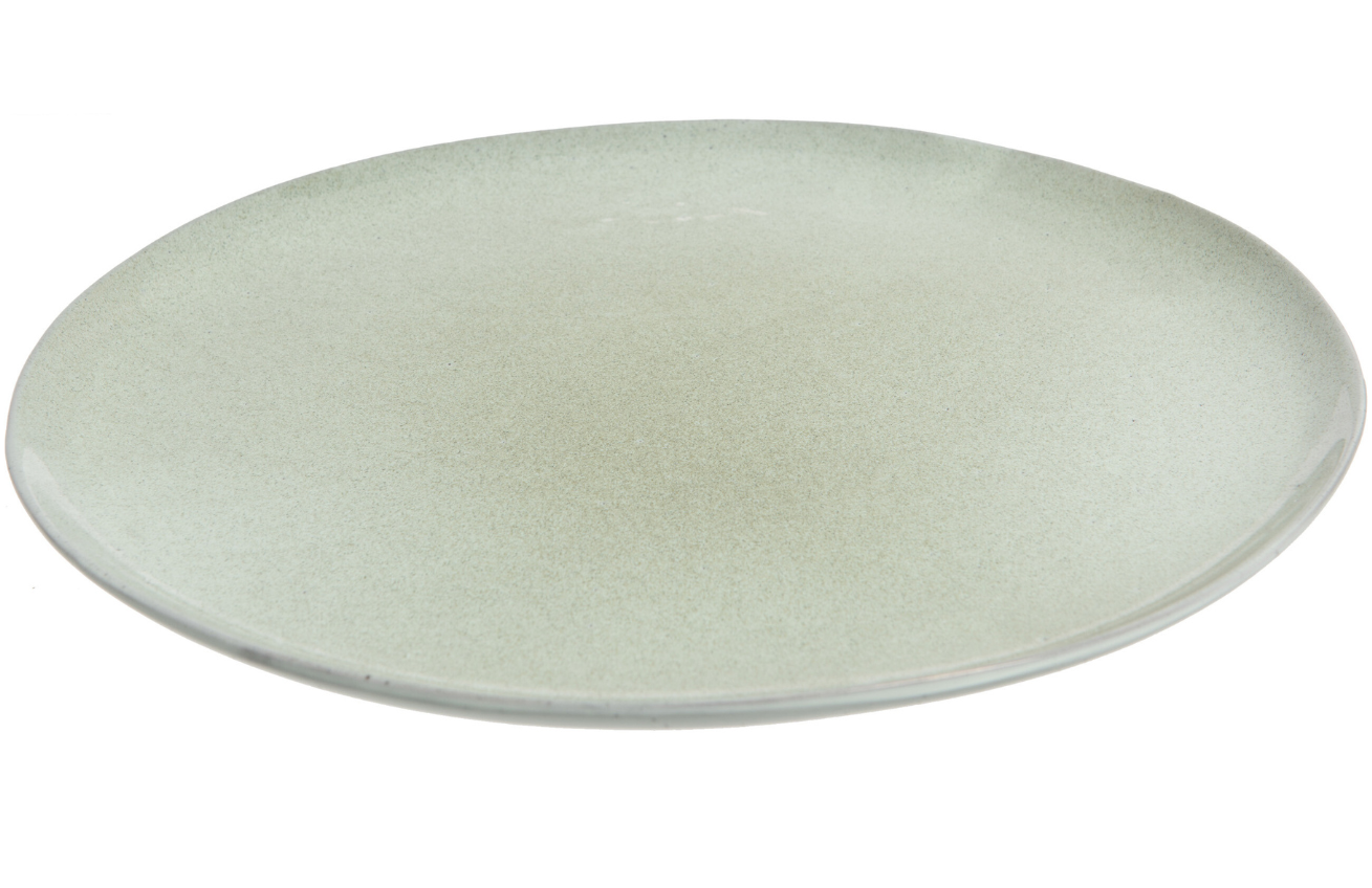 Zelený keramický talíř J-line Dotre 34 cm